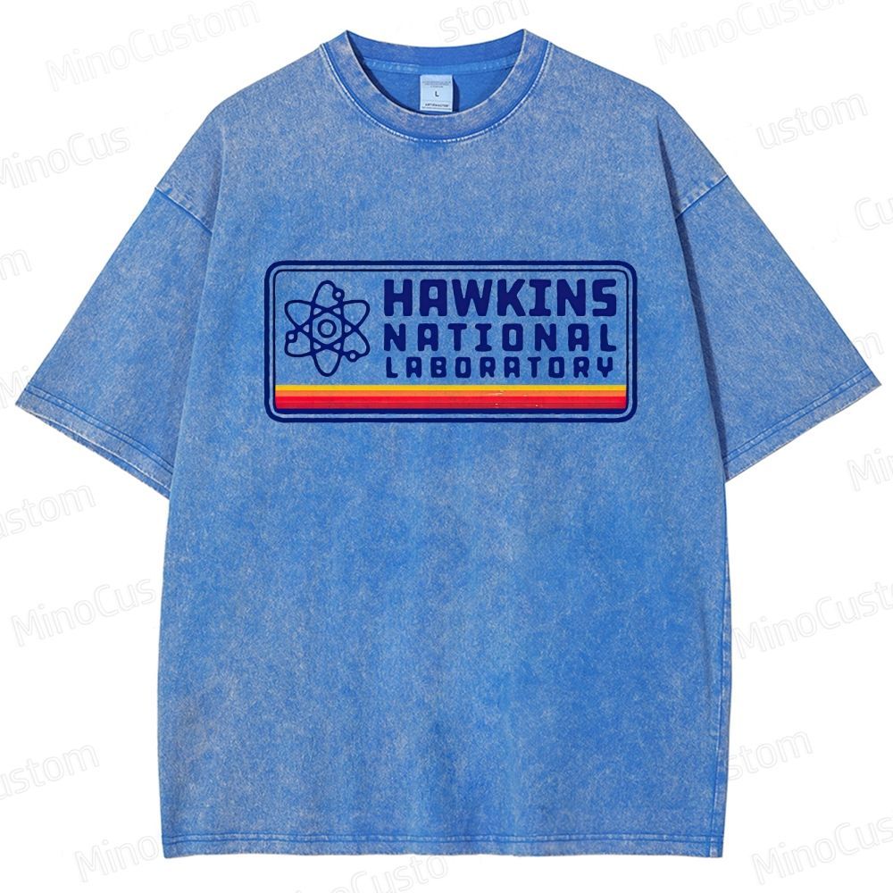 Stranger Things Hawkins Lab Vintage Washed T - shirt