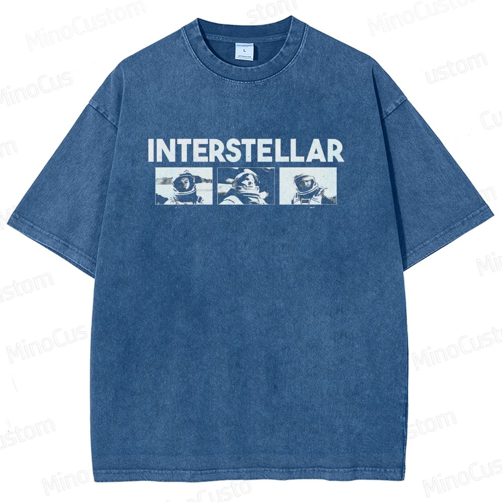 Interstellar Movie Vintage Washed T - shirt