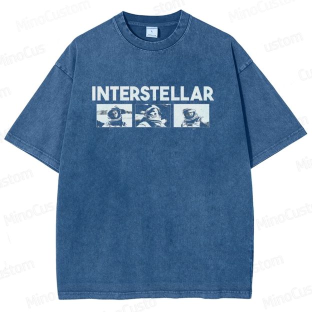 Interstellar Movie Vintage Washed T - shirt