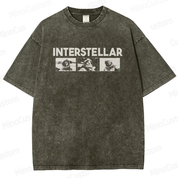 Interstellar Movie Vintage Washed T - shirt