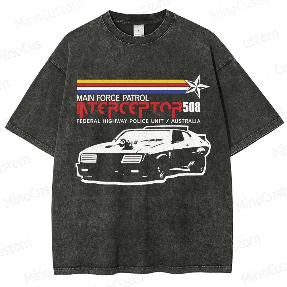 Mad Max Interceptor Vintage Washed T - shirt
