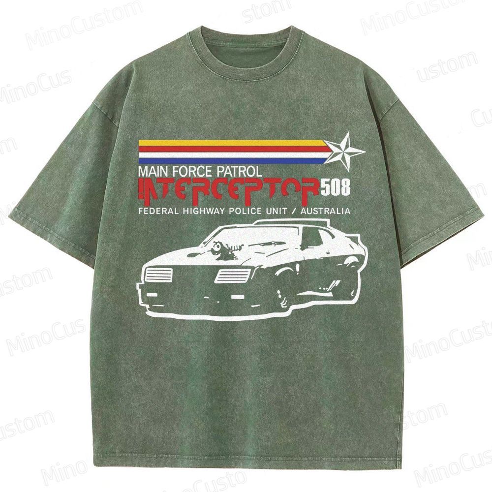 Mad Max Interceptor Vintage Washed T - shirt