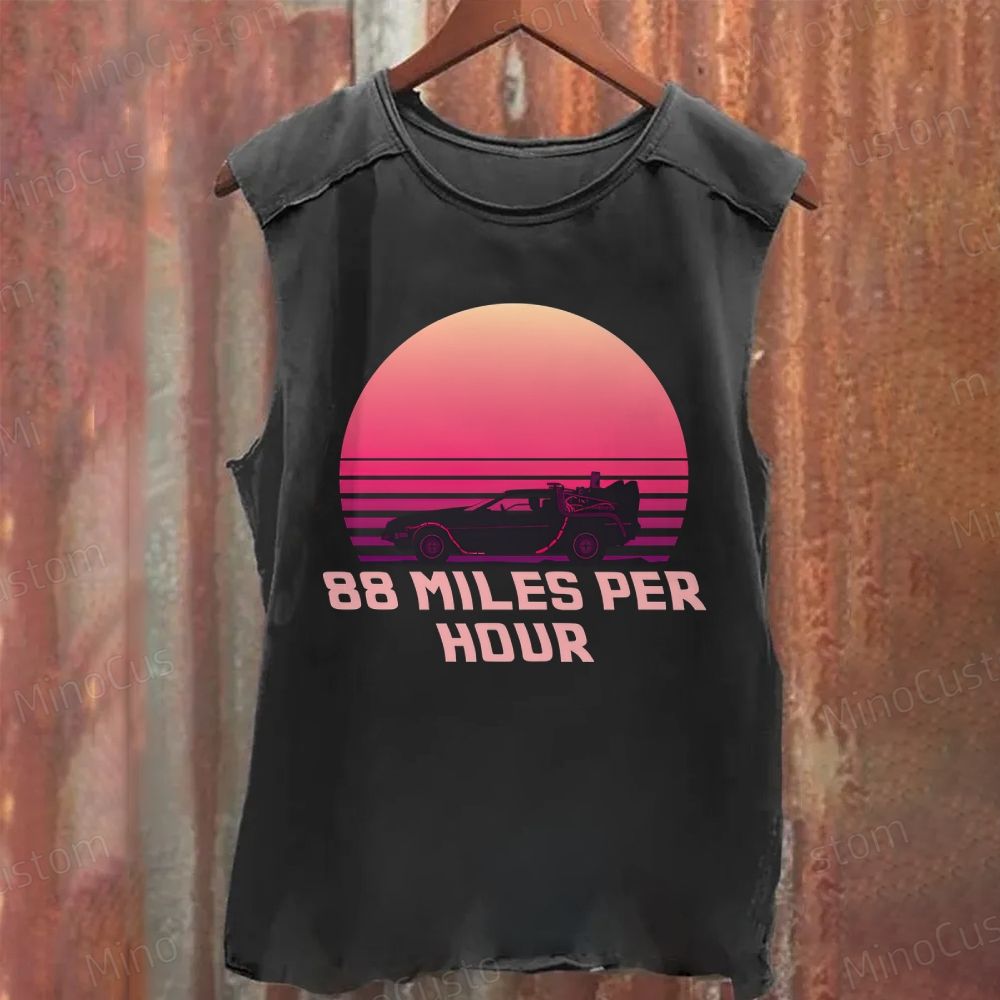 Back to the Future "88 MPH" Washed Tank Top