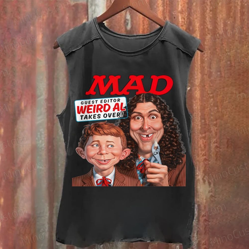 MAD Magazine Weird Al Guest Editor Washed Tank Top