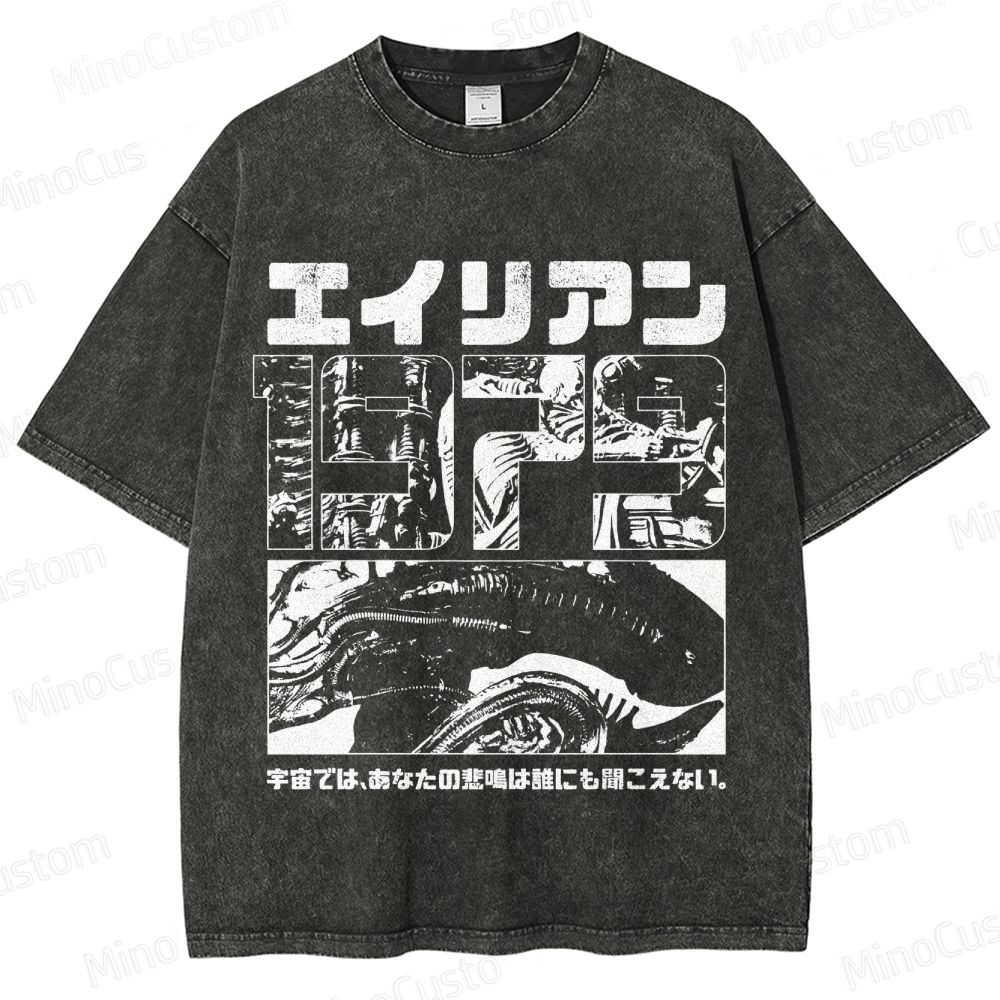 Alien Japanese Vintage Washed T - shirt