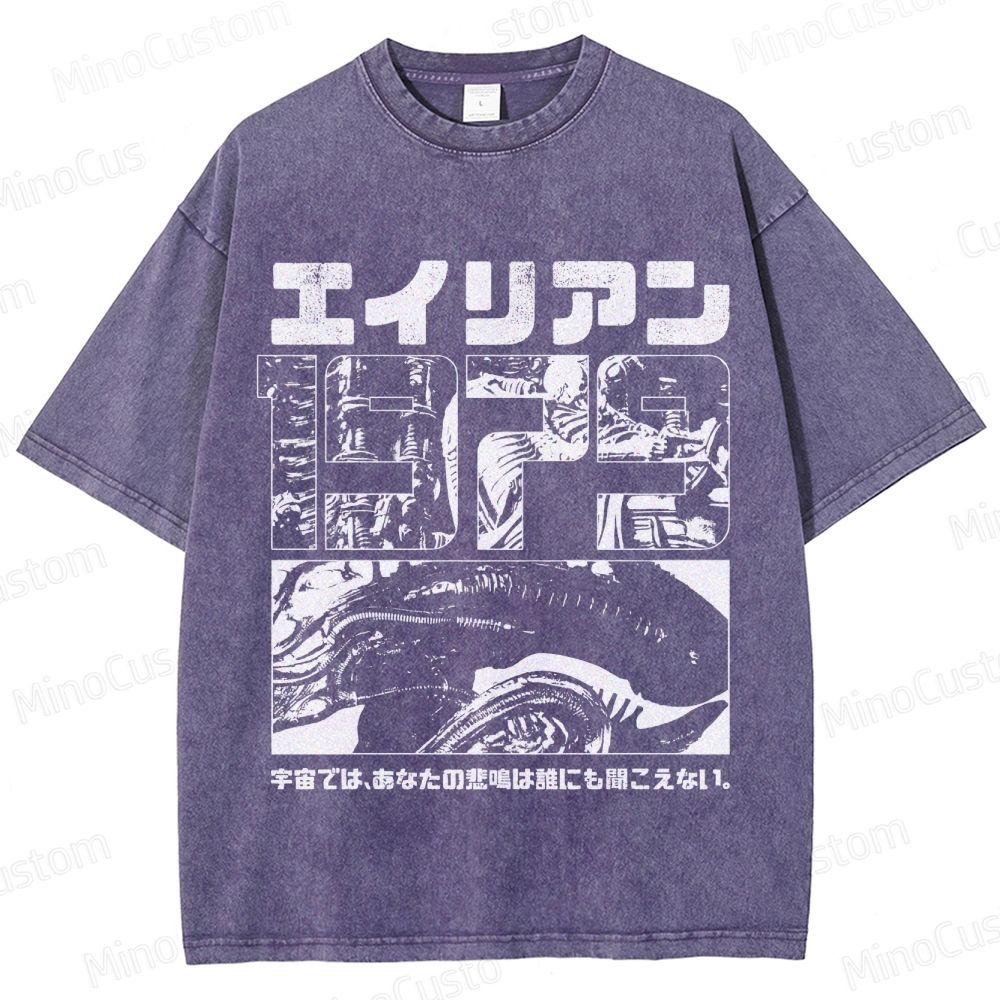 Alien Japanese Vintage Washed T - shirt