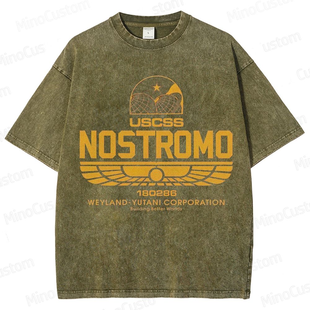 Alien USCSS Nostromo Vintage Washed T - shirt