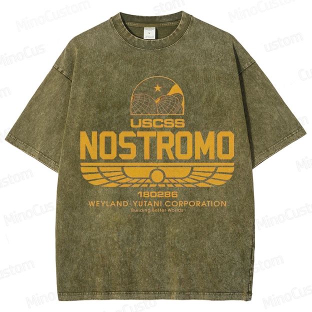 Alien USCSS Nostromo Vintage Washed T - shirt