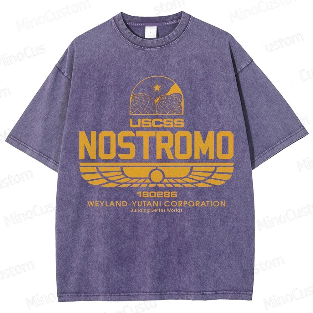 Alien USCSS Nostromo Vintage Washed T - shirt