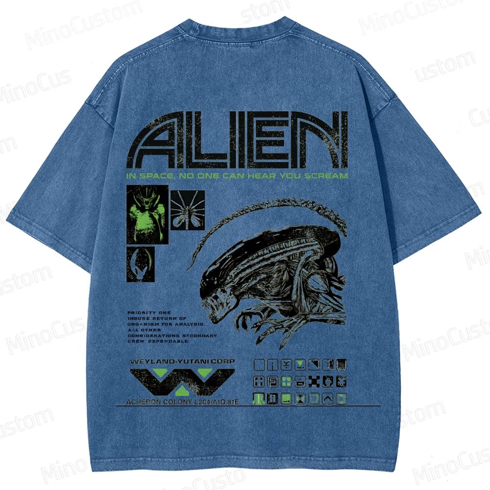 Alien Vintage Washed T - shirt