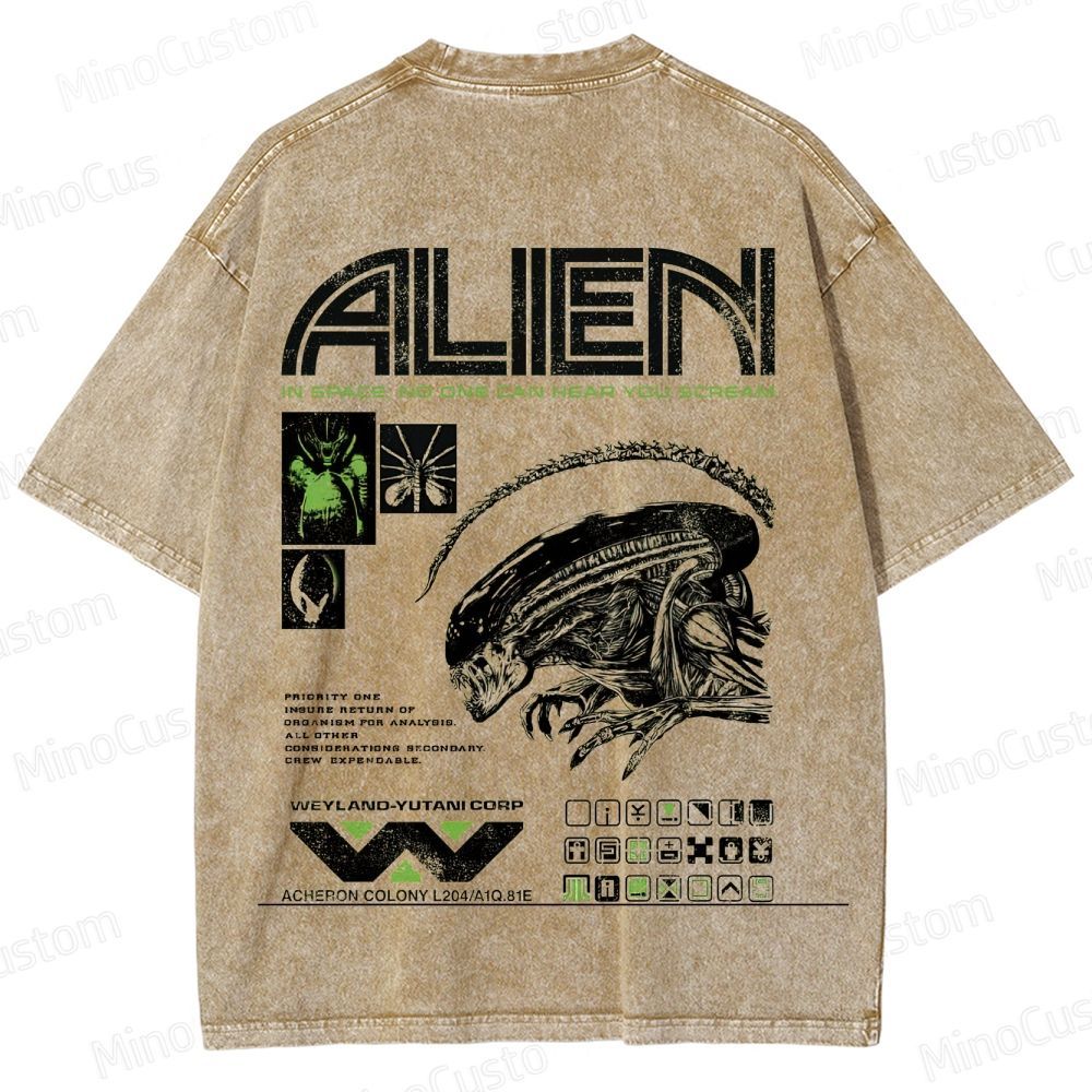 Alien Vintage Washed T - shirt