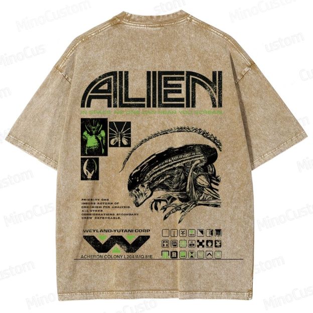 Alien Vintage Washed T - shirt