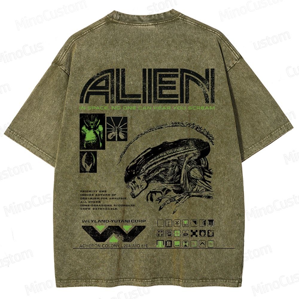 Alien Vintage Washed T - shirt