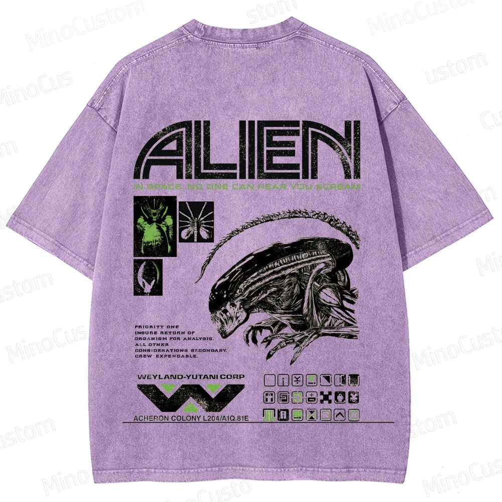 Alien Vintage Washed T - shirt