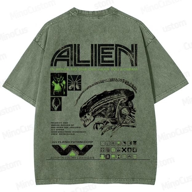Alien Vintage Washed T - shirt