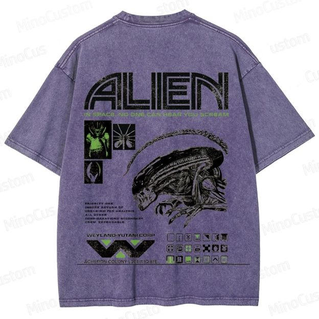 Alien Vintage Washed T - shirt