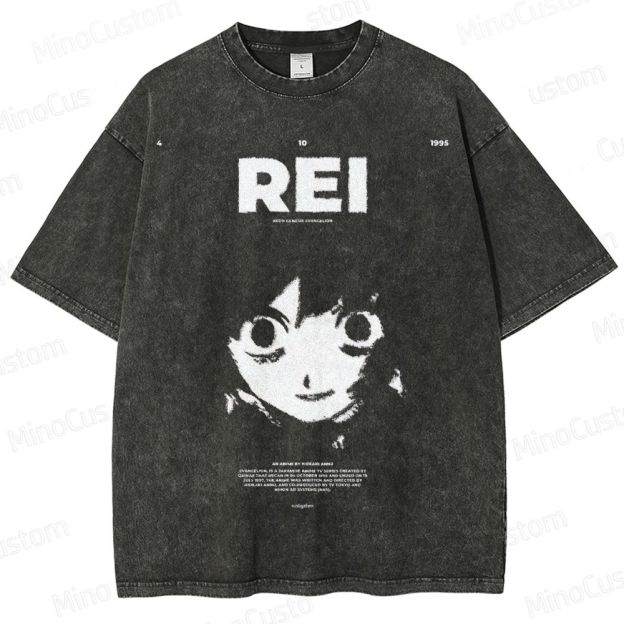 Ayanami Rei From Neon Genesis Evangelion Washed T-Shirt 
