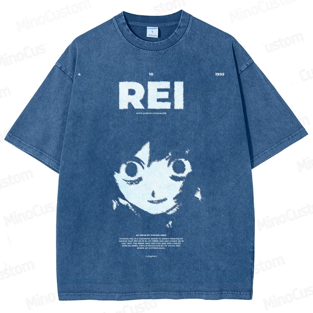 Ayanami Rei From Neon Genesis Evangelion Washed T-Shirt 