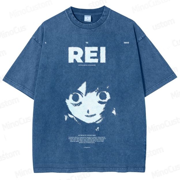 Ayanami Rei From Neon Genesis Evangelion Washed T-Shirt 