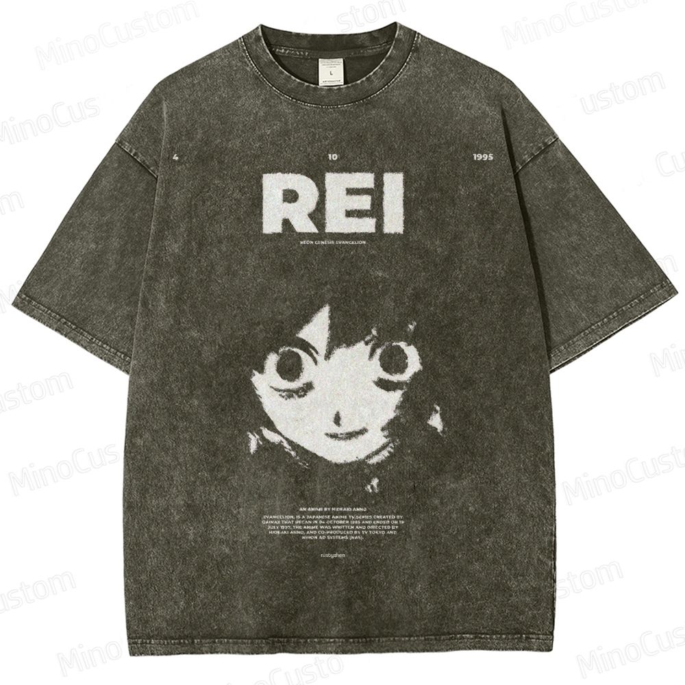 Ayanami Rei From Neon Genesis Evangelion Washed T-Shirt 