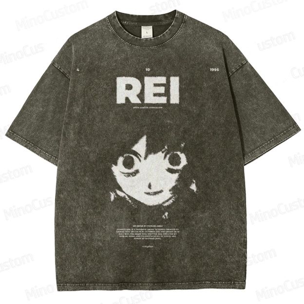 Ayanami Rei From Neon Genesis Evangelion Washed T-Shirt 