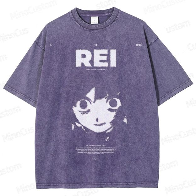 Ayanami Rei From Neon Genesis Evangelion Washed T-Shirt 