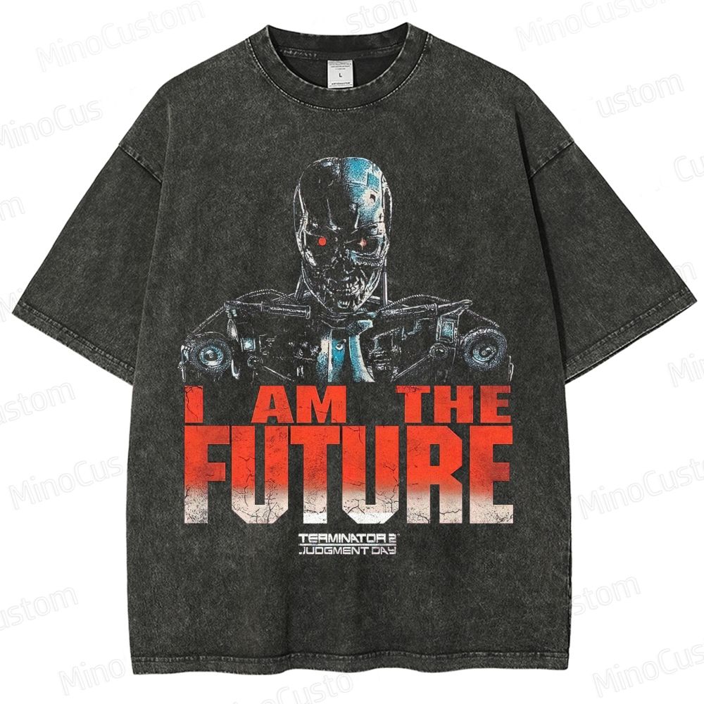 Terminator 2: Judgment Day Vintage Washed T - shirt - I Am The Future