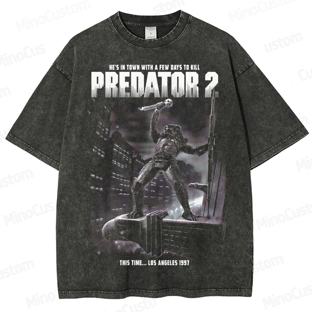 Predator 2 Vintage Washed Movie T - shirt