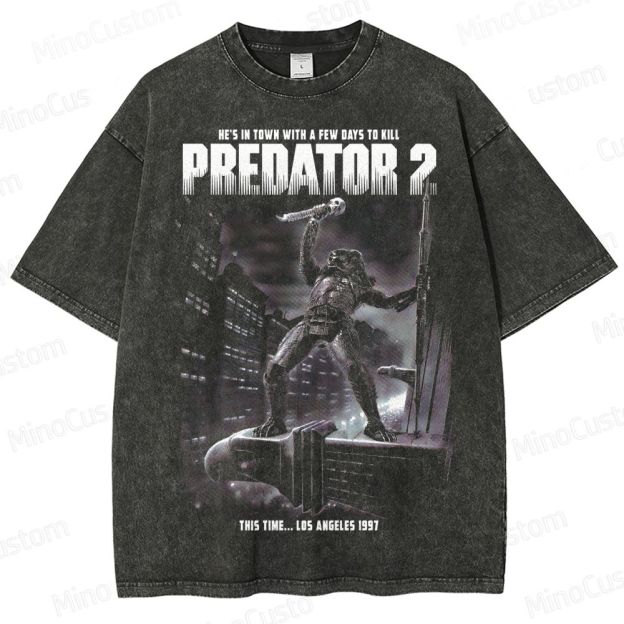 Predator 2 Vintage Washed Movie T - shirt
