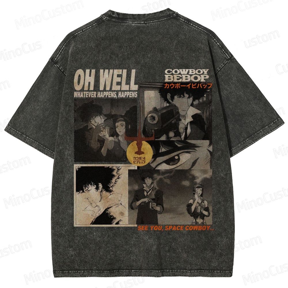 Cowboy Bebop Vintage Washed T - shirt