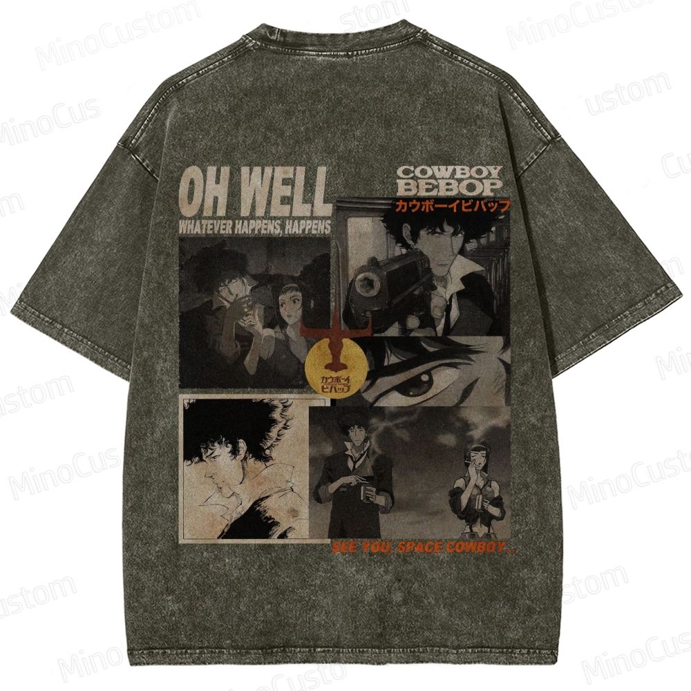 Cowboy Bebop Vintage Washed T - shirt