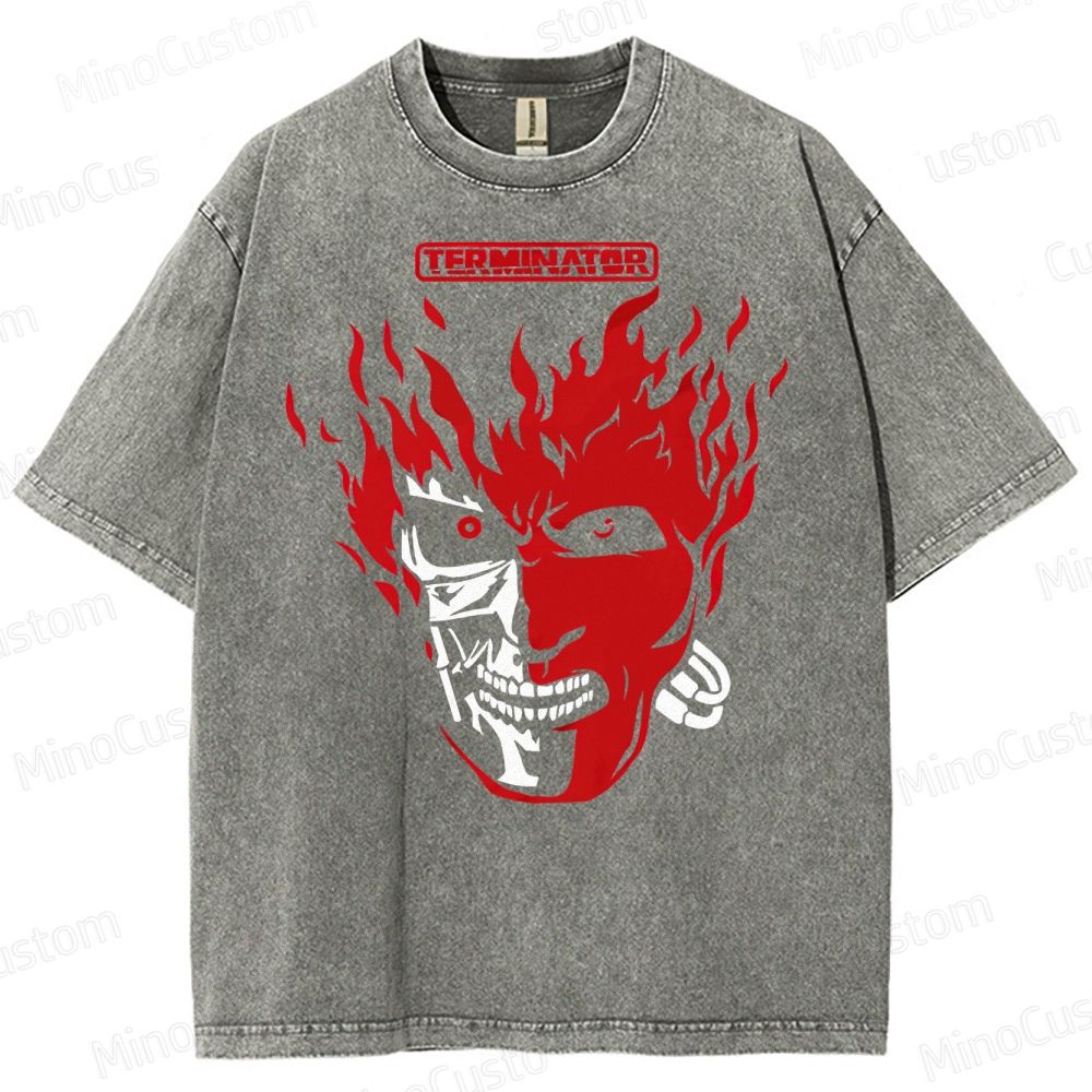 Terminator-Human-Machine Integration Washed T-Shirt 