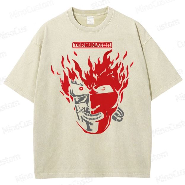 Terminator-Human-Machine Integration Washed T-Shirt 