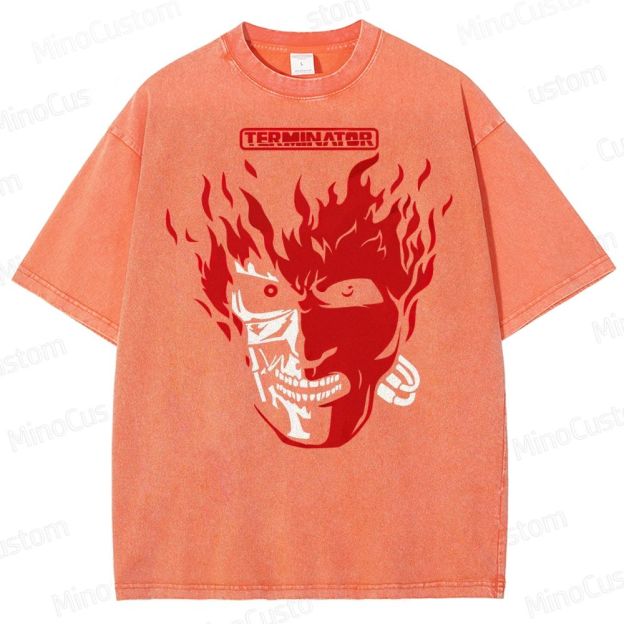 Terminator-Human-Machine Integration Washed T-Shirt 