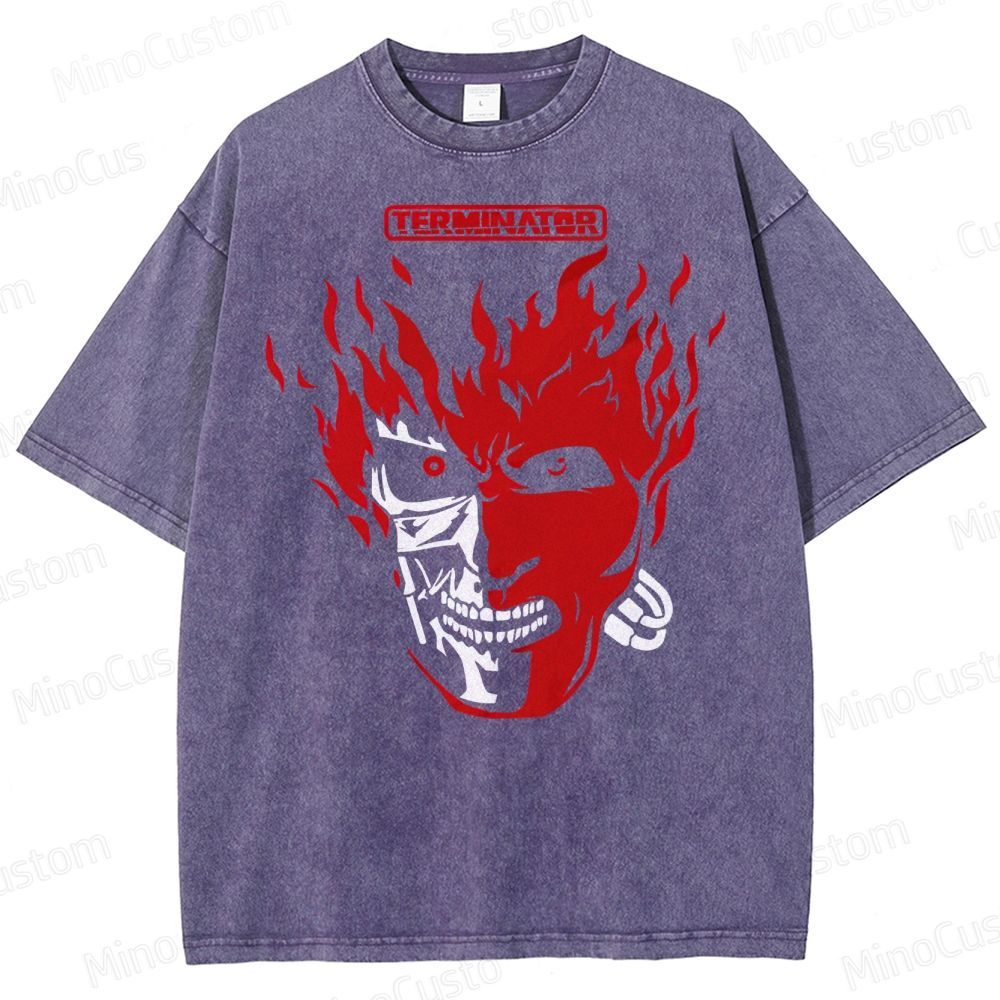 Terminator-Human-Machine Integration Washed T-Shirt 