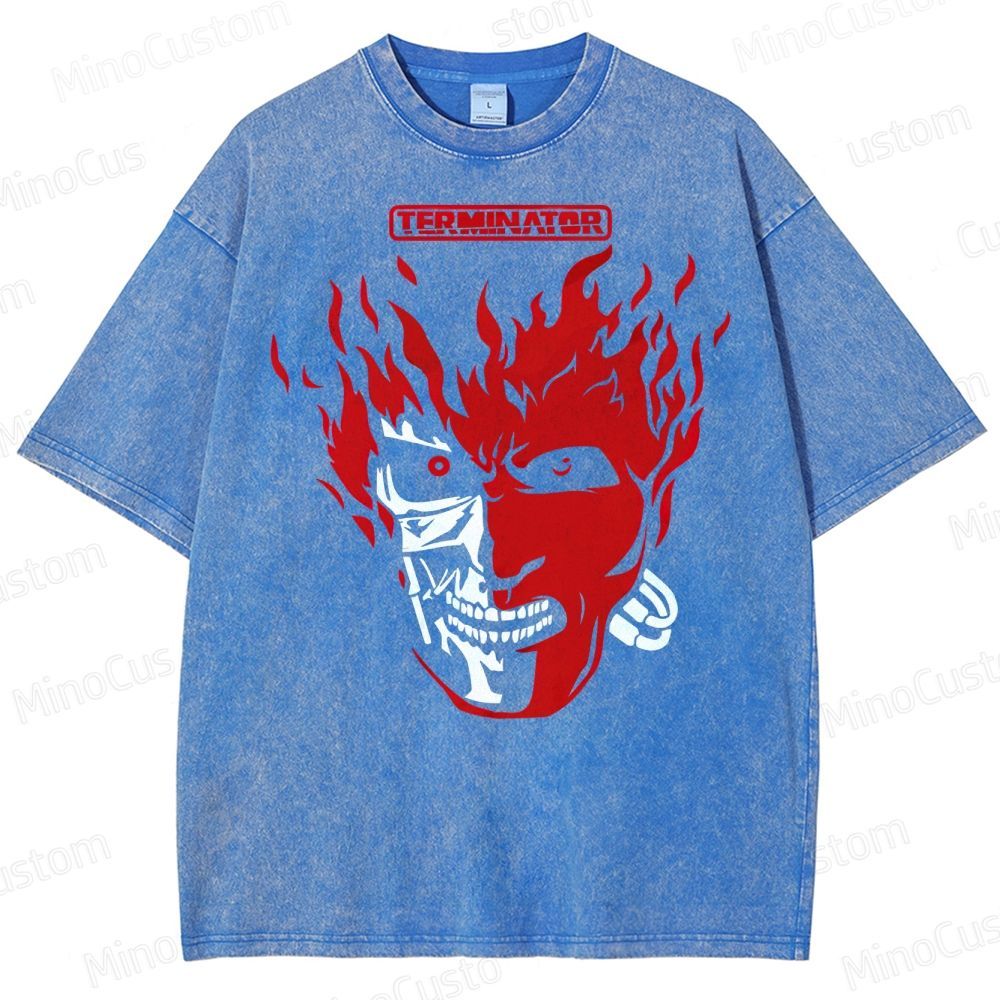 Terminator-Human-Machine Integration Washed T-Shirt 