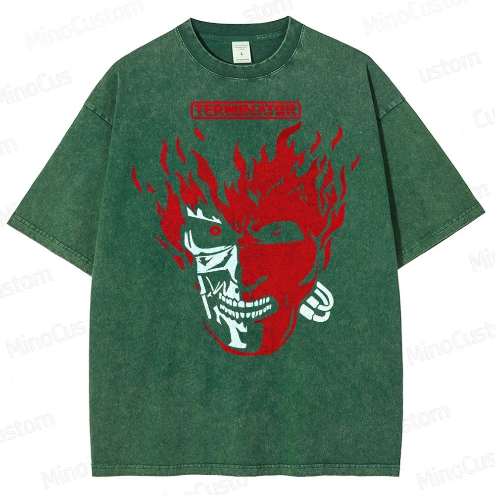 Terminator-Human-Machine Integration Washed T-Shirt 