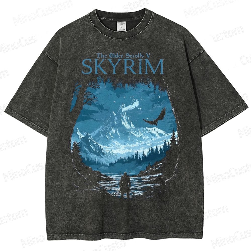 Skyrim Washed T-Shirt