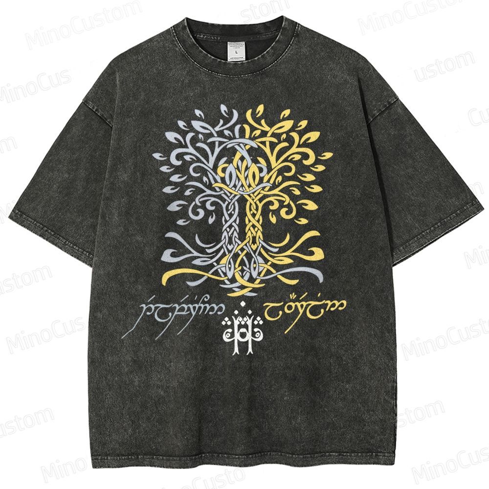 The Silmarillion Two Trees Of Valinor Washed T-Shirt