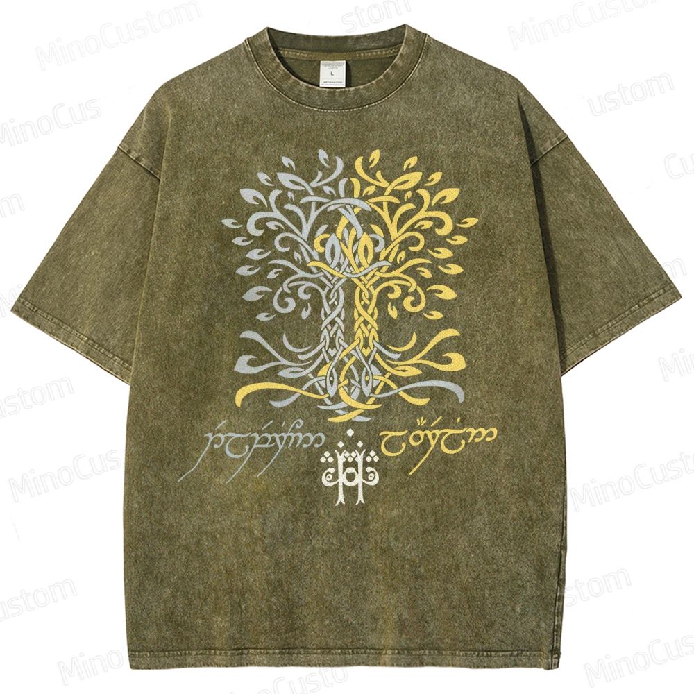 The Silmarillion Two Trees Of Valinor  Washed T-Shirt 