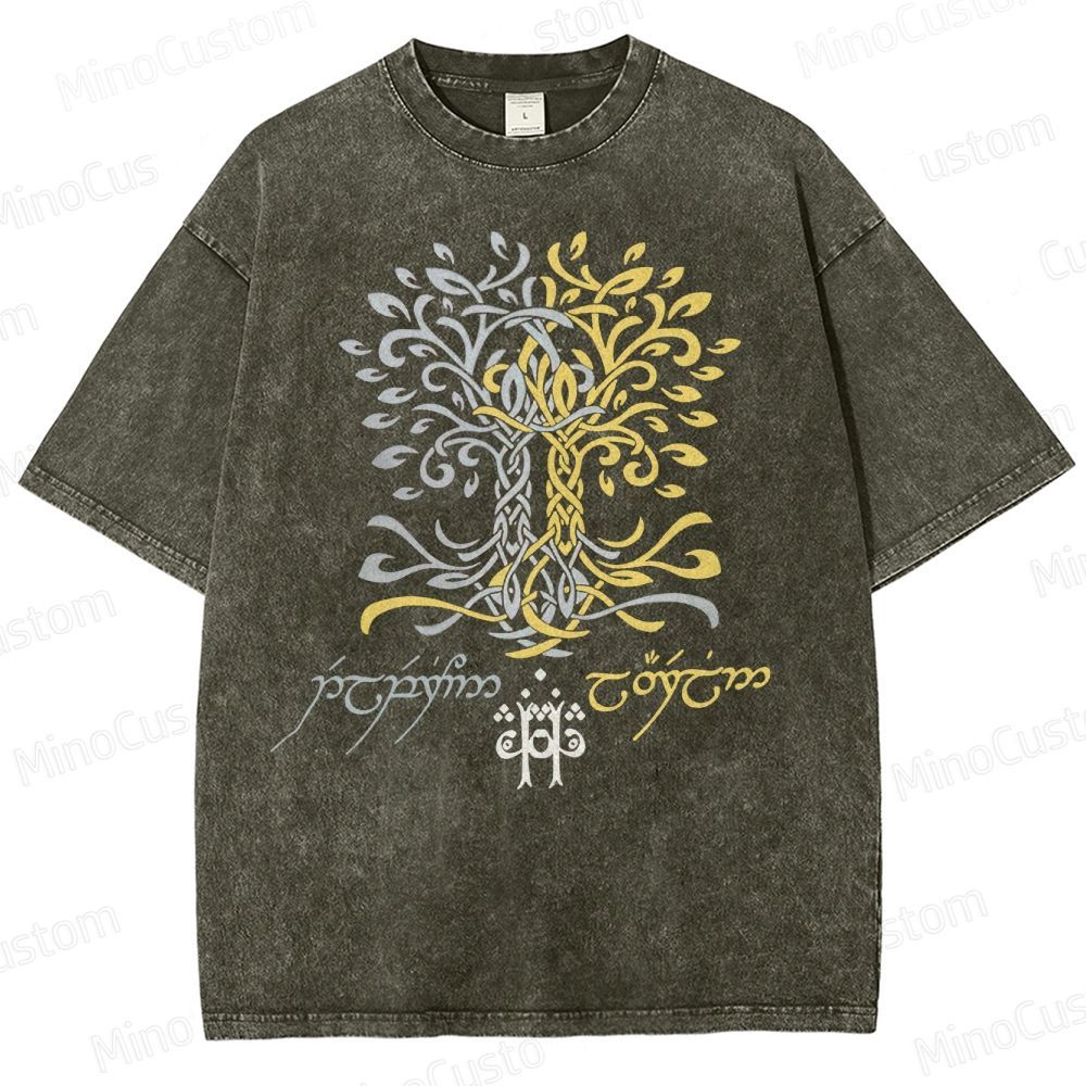 The Silmarillion Two Trees Of Valinor  Washed T-Shirt 