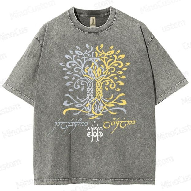The Silmarillion Two Trees Of Valinor  Washed T-Shirt 