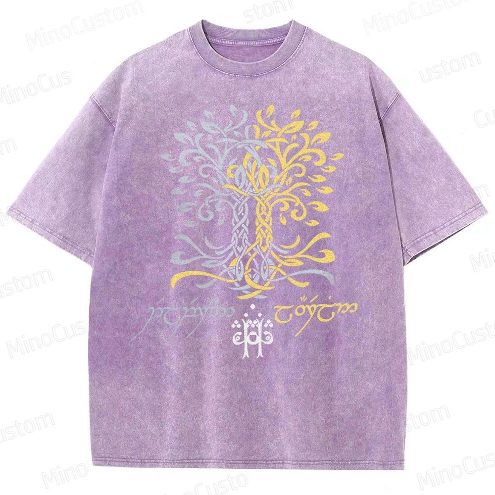 The Silmarillion Two Trees Of Valinor  Washed T-Shirt 