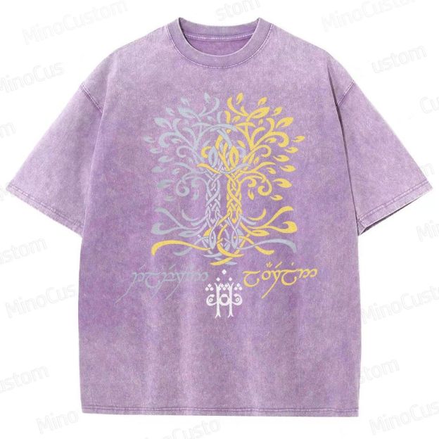 The Silmarillion Two Trees Of Valinor  Washed T-Shirt 