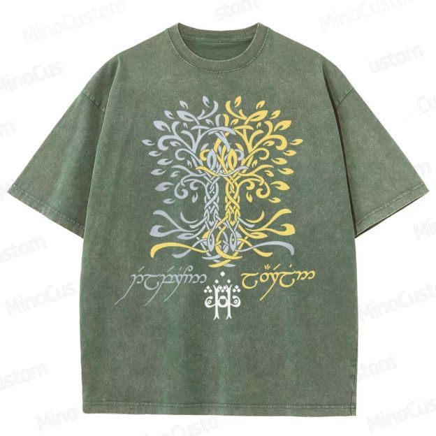 The Silmarillion Two Trees Of Valinor  Washed T-Shirt 