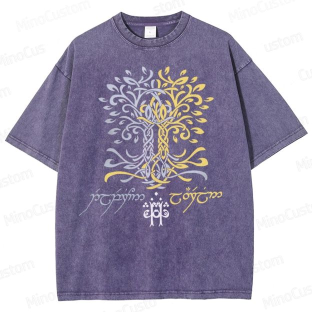 The Silmarillion Two Trees Of Valinor  Washed T-Shirt 