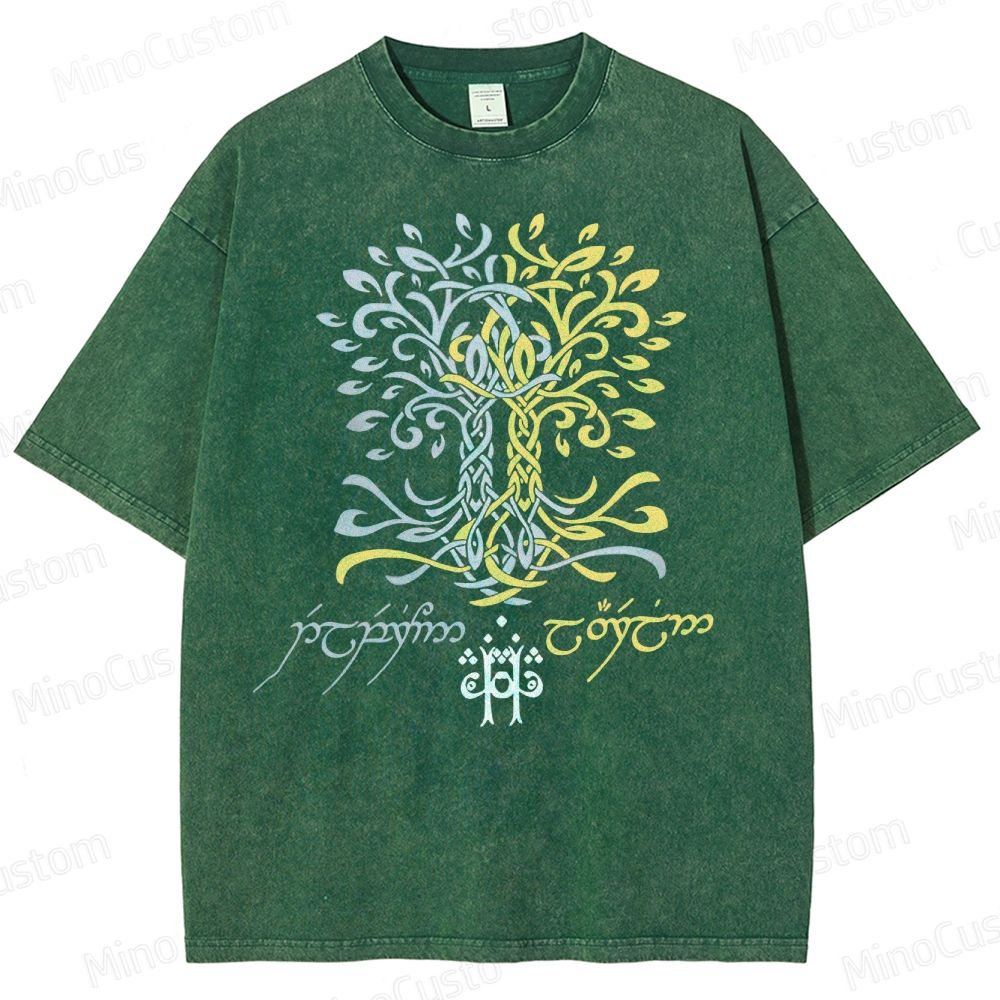 The Silmarillion Two Trees Of Valinor  Washed T-Shirt 