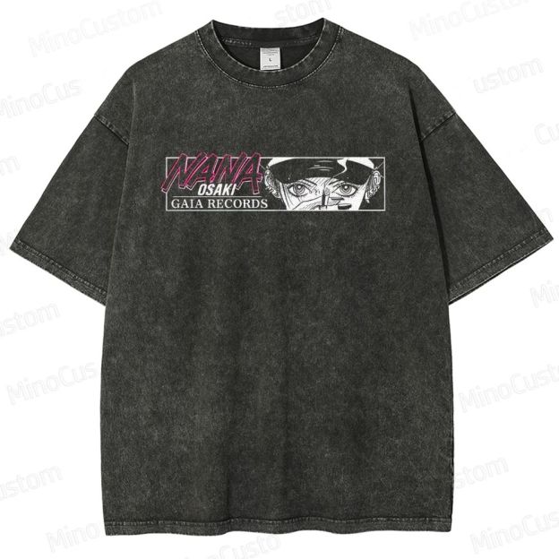 Vintage Washed Nana Anime Graphic T - shirt