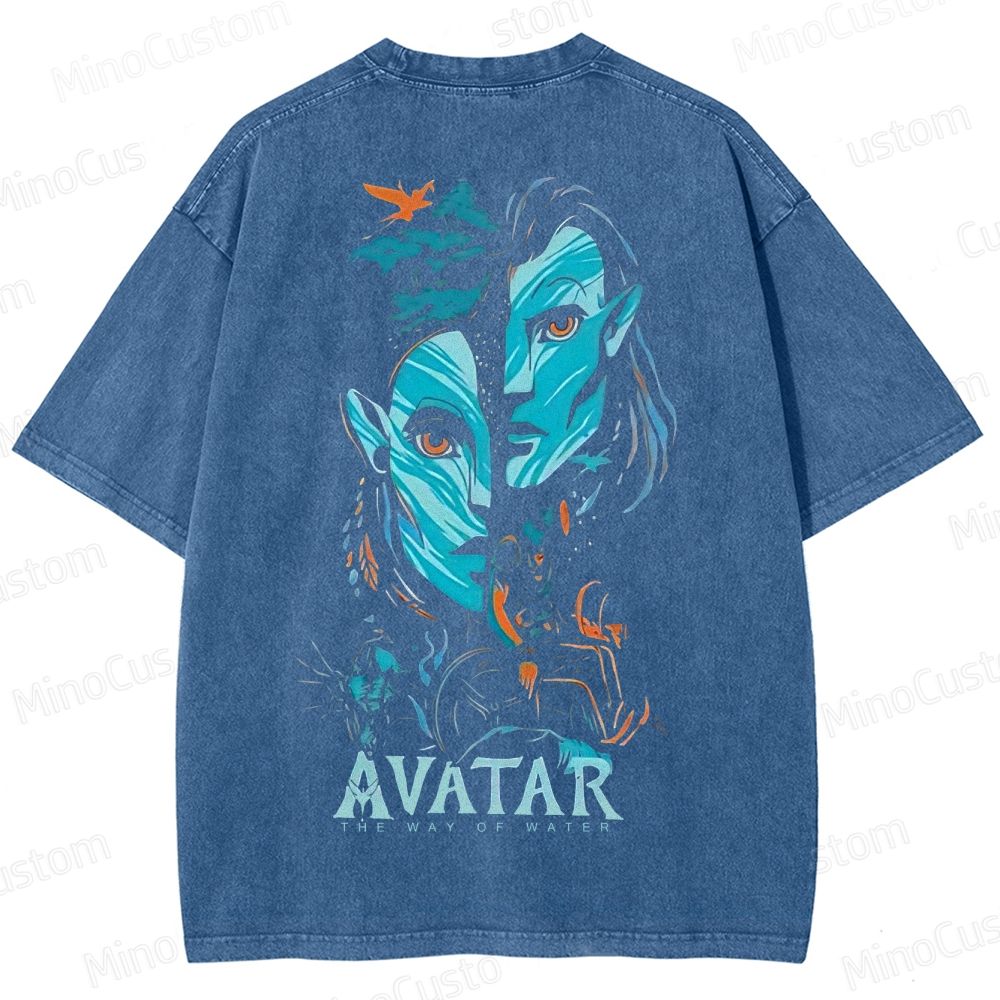Na'vi Split Face  Washed T-Shirt 