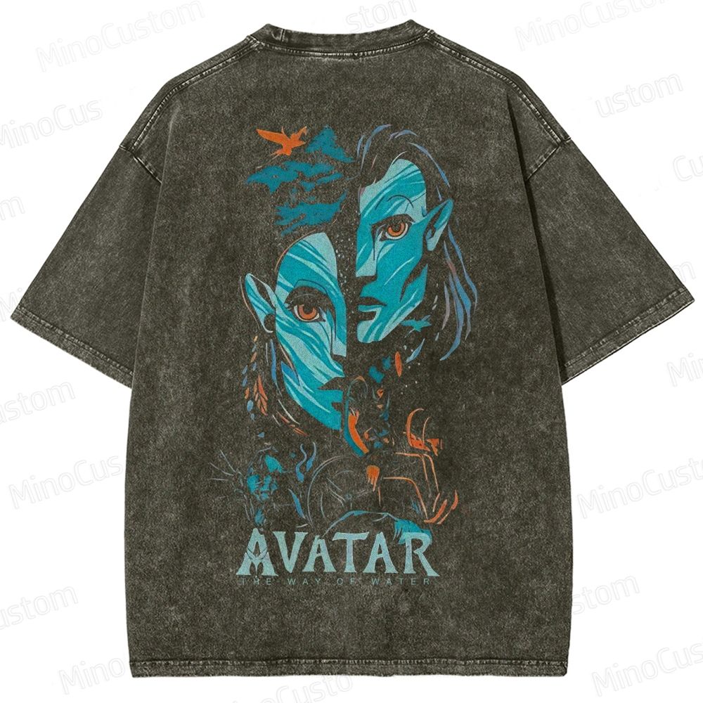Na'vi Split Face  Washed T-Shirt 